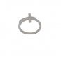 Sterling Silver Cross Ring with Cubic Zirconia Stones Sizes 4-10 | Made in USA