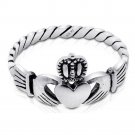 Sterling Silver .925 Irish Claddagh Friendship and Love Sizes 4-10 | Made in USA