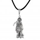 Sterling Silver Antique Style Santa Muerte Lady of the Holy Death | Made in USA