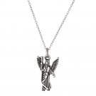 Sterling Silver .925 Antique Style Archangel Rafael, Angel of Healing Pendant