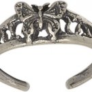 Sterling Silver .925 Antique Style Butterfly Beautiful Toe Ring | Made in USA