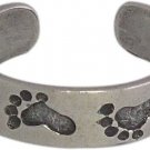 Sterling Silver Antique Style Plate Feet Toe Ring adjustable size | Made In USA