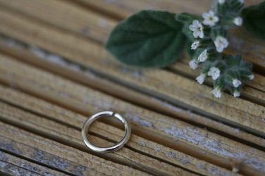 925 sterling silver nose ring septum or earring Helix, cartilage, Tragus, Eyebrow, 16g 8mm inner,