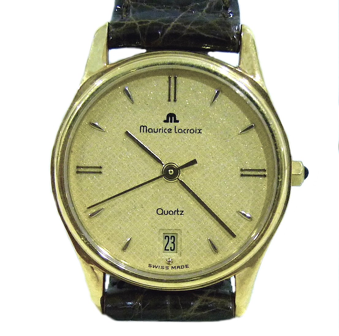 Maurice Lacroix Classic 18K Yellow Gold Date Ladies Watch NOS Swiss