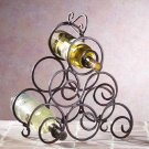 WROUGHT-IRON SCROLLWORK WINE RACK