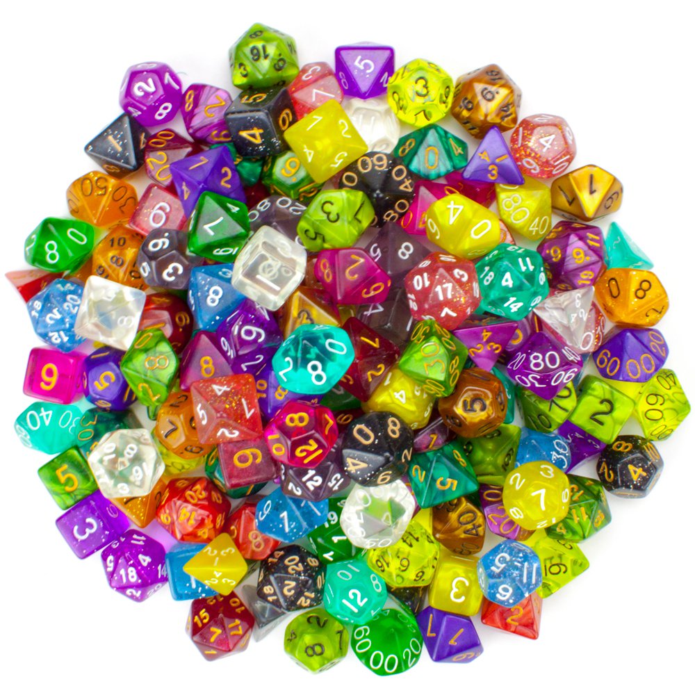 Bag of Devouring 140 Polyhedral Dice in 20 Complete Sets
