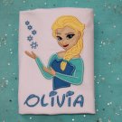 Personalized appliqued & embroidered children's frozen tee's