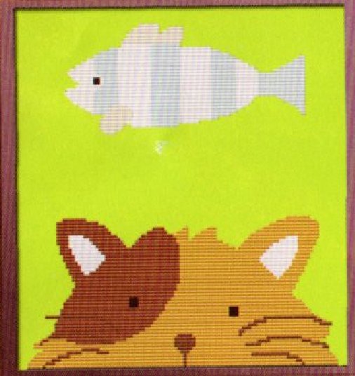 Cute Cat - Cartoon Animals Cross Stitch Kits for Kids
