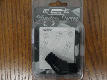 Mr. Gasket Shadow Series A386A 3/8 Pipe to -6 AN 45 Degree