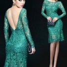 New Dew back sexy lace long sleeve dress for ladies