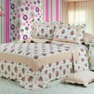 100% Cotton High Quality King Quilt BedSpread Set