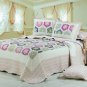 100% Cotton High Quality King Quilt BedSpread Set