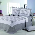 100% Cotton High Quality King Quilt BedSpread Set