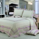 100% Cotton High Quality King Quilt BedSpread Set