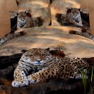100% Cotton  Sexy Leopard Animal Print 4 Piece 3D Bedding Sets