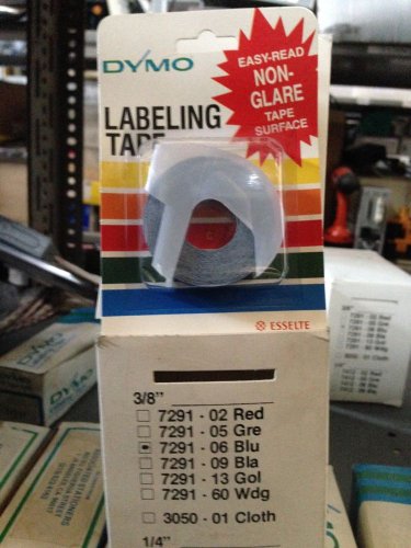 NEW Dymo 3/8" x 12' BLUE Embossing Tape Label Magazine Maker Printer Refill Roll