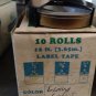 10 ROLLS 3/8" x 12' GLOSSY GOLD Embossing Tape Label Magazine Maker Printer DYMO