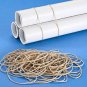 3 POUNDS of Quality Rubber Bands 3 1/2" x 1/16" Medium Quality Office Supply #19