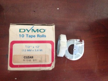 10 Pack Dymo 1/2" x 12' CLEAR Embossing Tape Label Magazine Maker Printer Sign