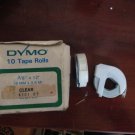 10 Pack Dymo 3/8" x 12' CLEAR Embossing Tape Label Magazine Maker Printer 520101
