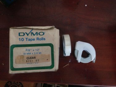 10 Pack Dymo 3/8" x 12' CLEAR Embossing Tape Label Magazine Maker Printer 520101