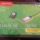 NEW Adaptec SlimSCSI 1450 PC Controller Card PCMCIA SCSI Adapter + Cable 50 PIN