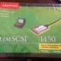 NEW Adaptec SlimSCSI 1450 PC Controller Card PCMCIA SCSI Adapter + Cable 50 PIN