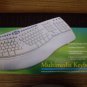 NEW Natural Multimedia Ergonomic Pro Keyboard PS2 PS/2 Ergo EKB-804PRO NIB Pad