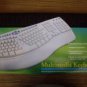 NEW Natural Multimedia Ergonomic Pro Keyboard PS2 PS/2 Ergo EKB-804PRO NIB Pad