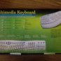 NEW Natural Multimedia Ergonomic Pro Keyboard PS2 PS/2 Ergo EKB-804PRO NIB Pad