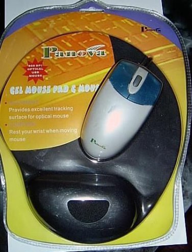 NEW USB Optical Scroll Mouse W/ Gel Pad - Gaming Office Comfort Scrolling PC MAC