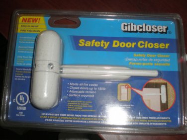 *NEW* Safety Spring Door Closer White Ivory by Gibcloser - Fully Adjustable