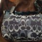 NEW Coach Blue Signature C Purse Handbag Pleated Large Flap Teal Aqua Bag