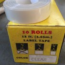 10 PACK 1/2" x 12' CLEAR Embossing Tape Label Magazine Maker Printer DYMO 2300