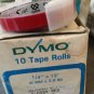 10 Pack Dymo 1/4" x 12' GLOSSY RED Embossing Tape Label Magazine Maker Printer