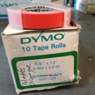 10 Pack Dymo 3/8" x 12' MATTE ORANGE Embossing Tape Label Magazine Maker Printer