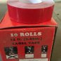 10 Pack 1/2" x 12' RED Embossing Tape Label Magazine Maker Printer 2300 Dymo