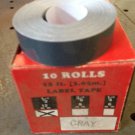 10 Pack 1/2" x 12' GRAY Embossing Tape Label Magazine Maker Printer 2300 Dymo