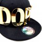 3D Letter "Dope" Rivets Bolt Hip Hip Adjustable Snapback Cap (Gold)