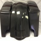 Harley Davidson Carbon Fiber 6" Extended Stretched Saddlebags Lids & Rear Fender