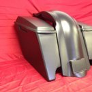 New Fiberglass Harley Davidson 6" Extended Stretched Saddlebags Lids Rear Fender