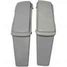 Fiberglass Harley Davidson 4" Extended Stretched Saddlebags + Lids - No Cut Outs