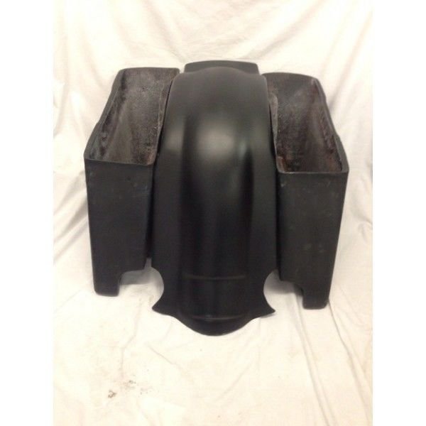 New Fiberglass Harley Davidson 4" Extended Stretched Saddlebags & Cut