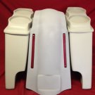 Harley Davidson Bagger 4" Stretched Bags Dual 6.5 Speaker Lids LED Lights Fender