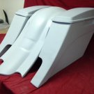 Harley 6" Extended Stretched Saddlebags Out & Down Lids & Custom LED Fender Ligh