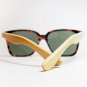 Bamboo Wood Sunglasses - Tortoise Aviator Industrial Eyewear
