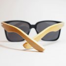 Bamboo Wood Sunglasses - Black Aviator Industrial Eyewear