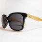 Bamboo Wood Sunglasses - Black Aviator Industrial Eyewear