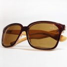 Bamboo Wood Sunglasses - Brown Aviator Industrial Eyewear
