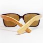 Bamboo Wood Sunglasses - Brown Aviator Industrial Eyewear
